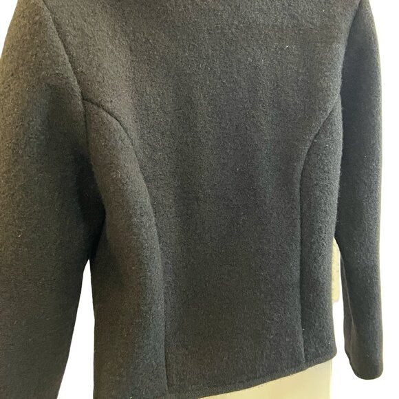 Moffat Woolens Black Wool Cardigan Silver Buttons Size 14 - Picture 6 of 10